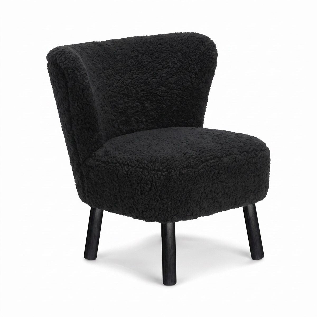 Emily Lounge Chair | Korthåret Svart