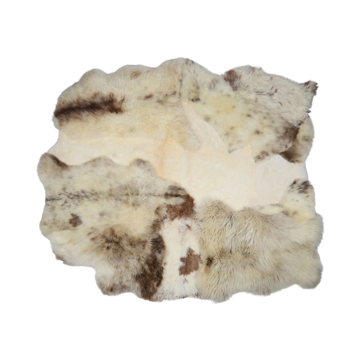 Flerlags saueskinn av naturfiber, lang ull/kort ull