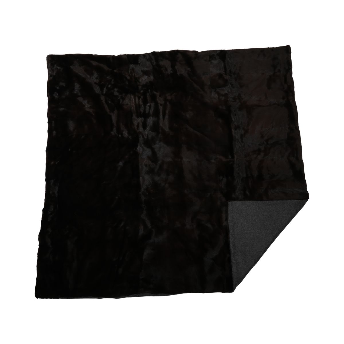 Minkpledd | Kasmirbakside | Naturlig Mørkebrun | 150x160 cm