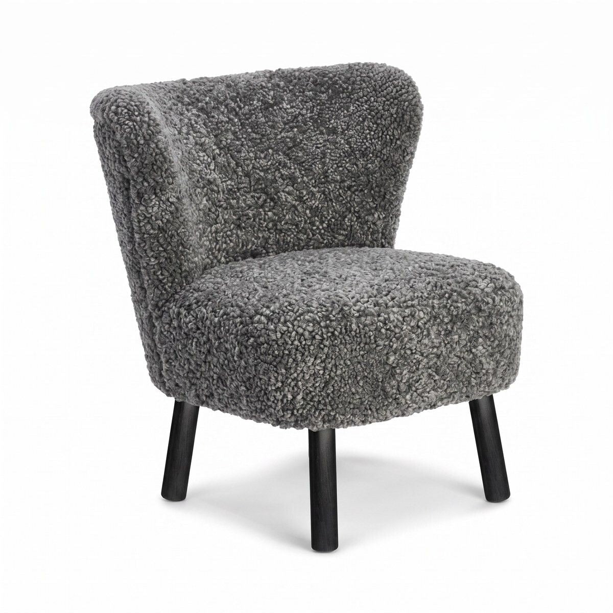 Emily Lounge Chair | Korthåret Grå
