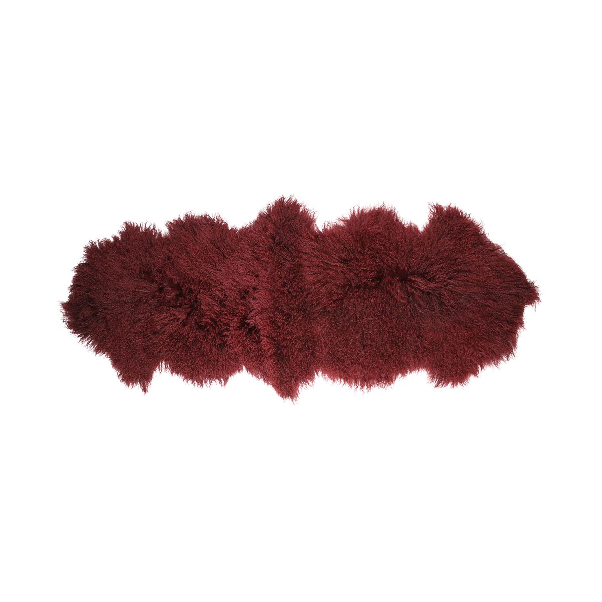 Dobbelt saueskinn | Tibet | 150x55 cm Bordeaux