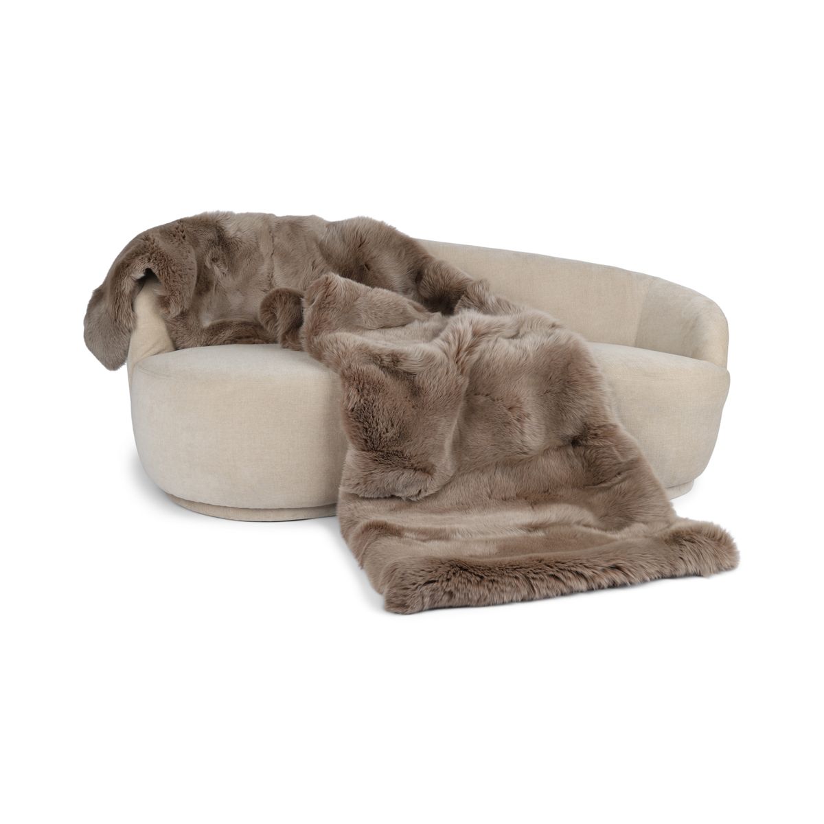 Premium Revskinnspledd | Kasjmirbakside | Camel | 270x70 cm