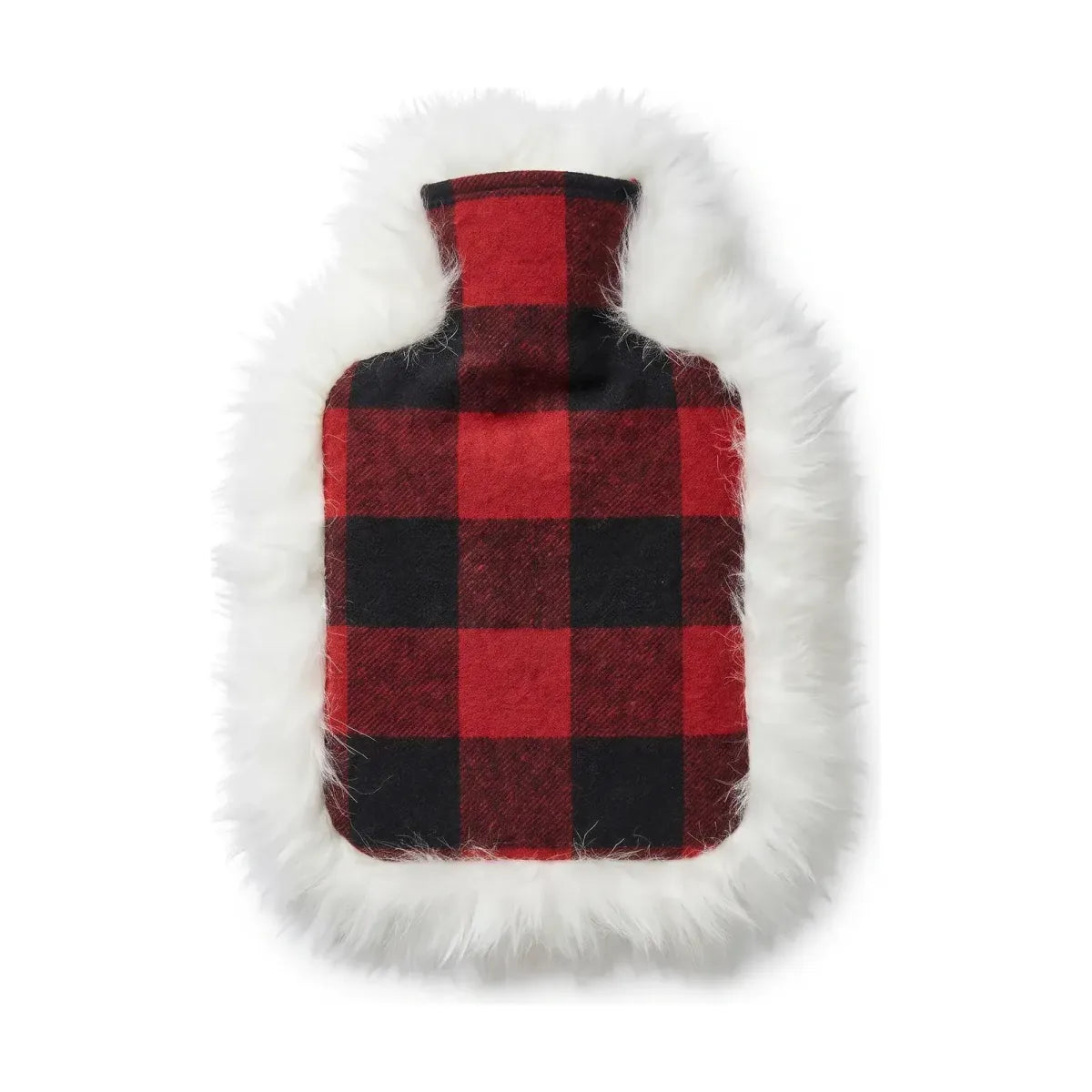 Varmtvannsflaske | Fåreskinn og ull | 37 x 27 cm Rob Roy Tartan Rød/Hvit