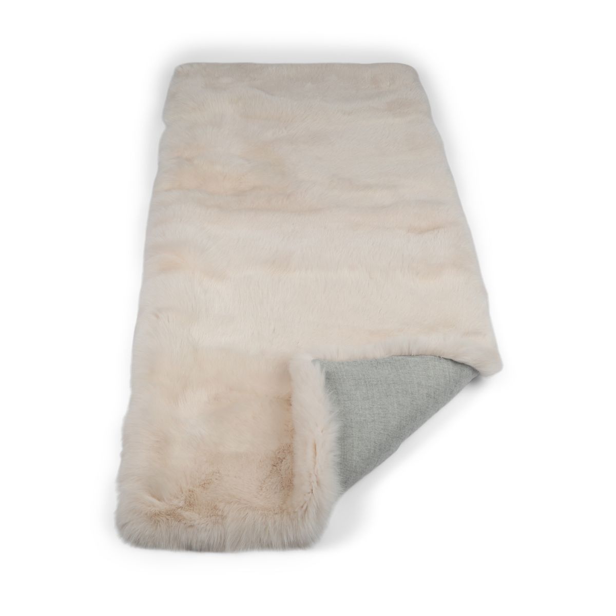 Premium Revskinnspledd | Kasjmirbakside | Light Pink | 200x80 cm