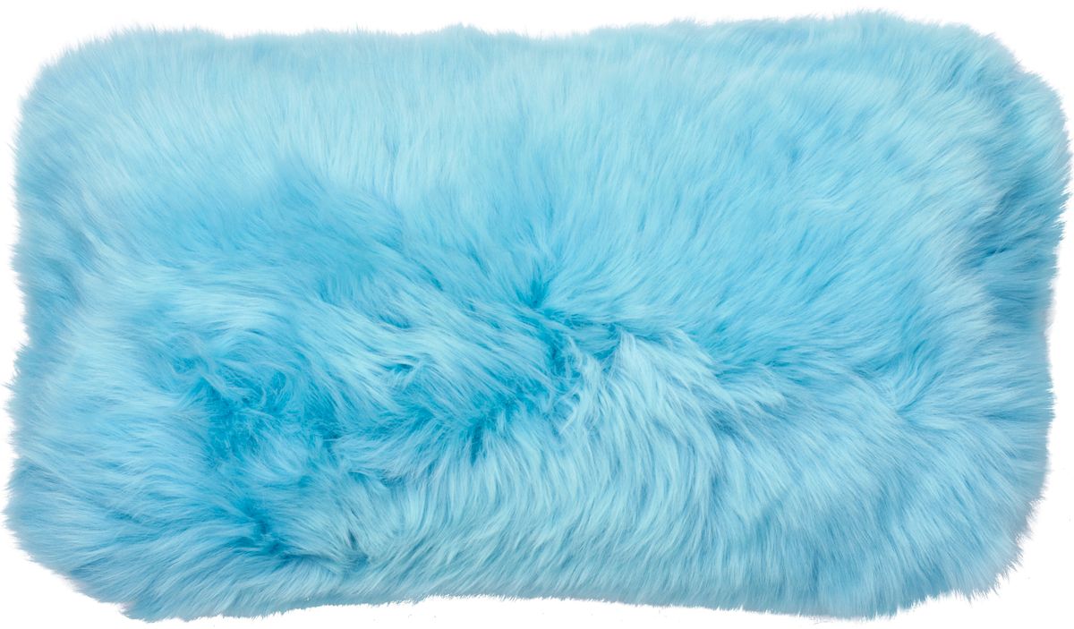 Pute i saueskinn av lang ull Coral Peacock