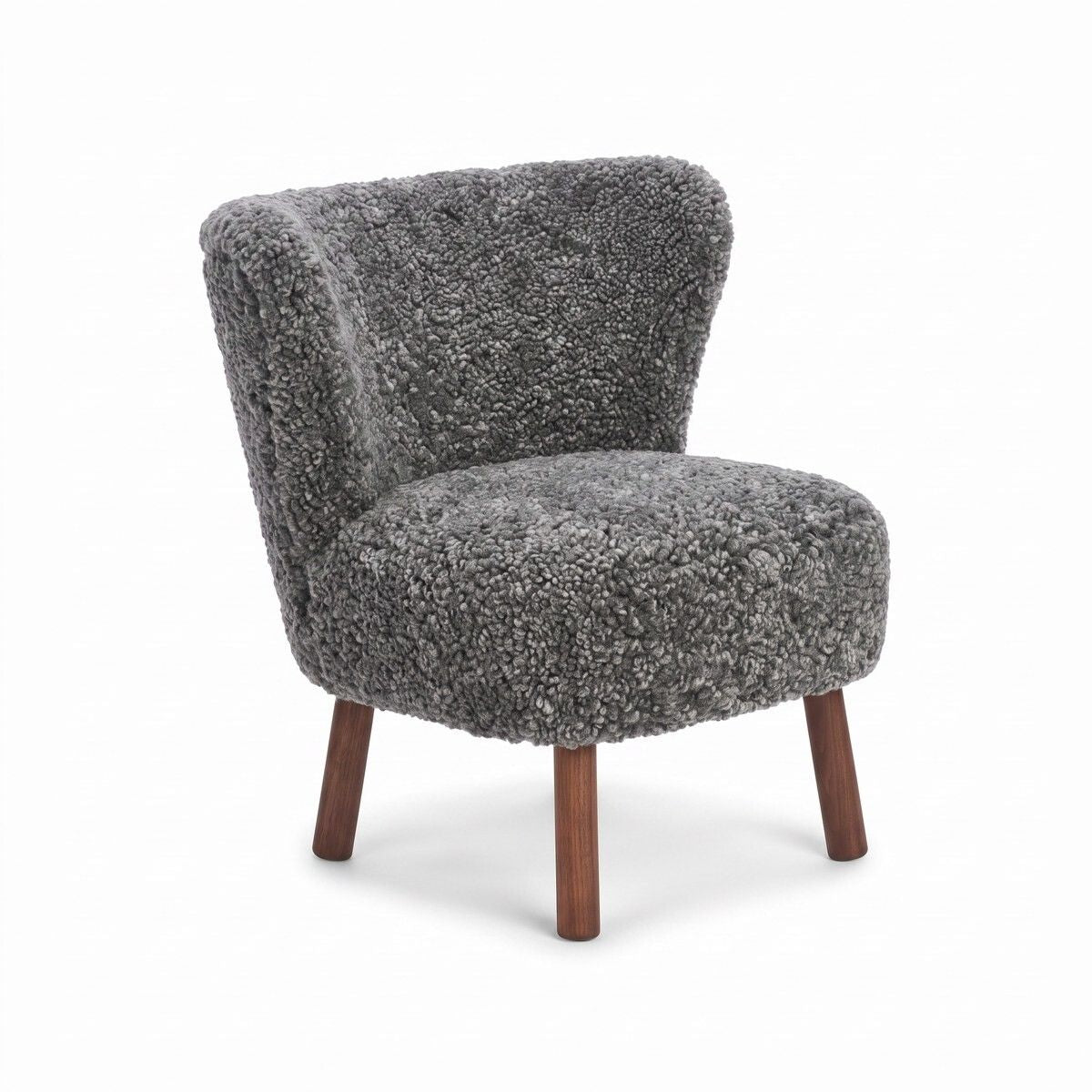 Emily Lounge Chair | Korthåret Grå