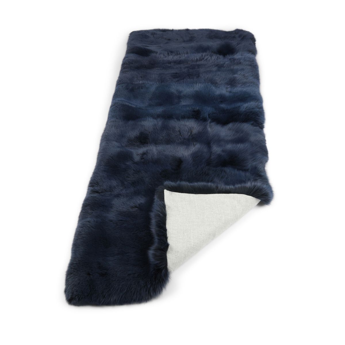 Premium revepledd | Bakside i kasjmir | Blå Indigo | 210x76 cm