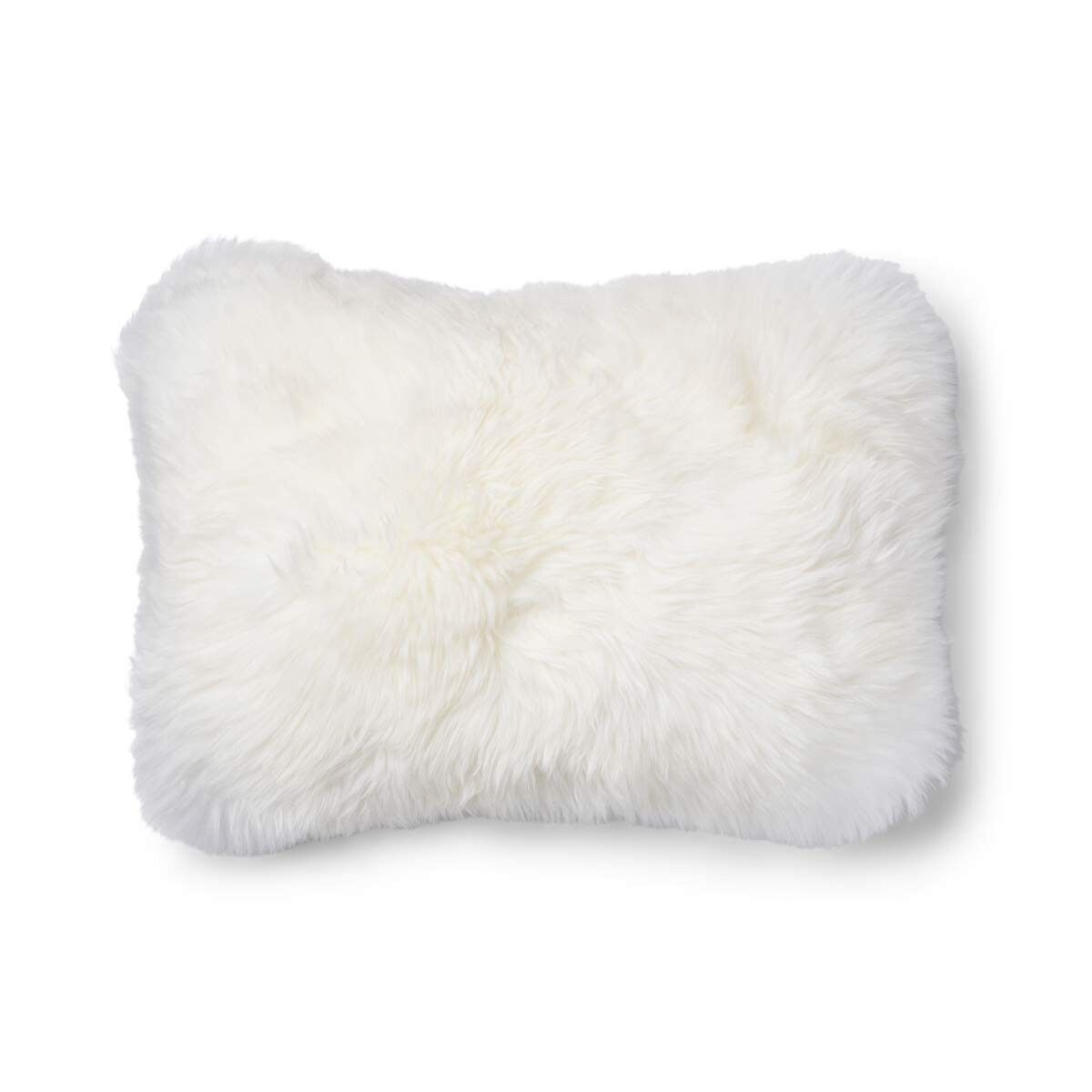 Classic Collection | Ullpute | Langhåret | 52x52 cm | 34x52 cm Sølv / Hvit