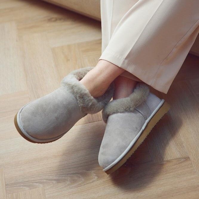 Hard sole slipper Svart