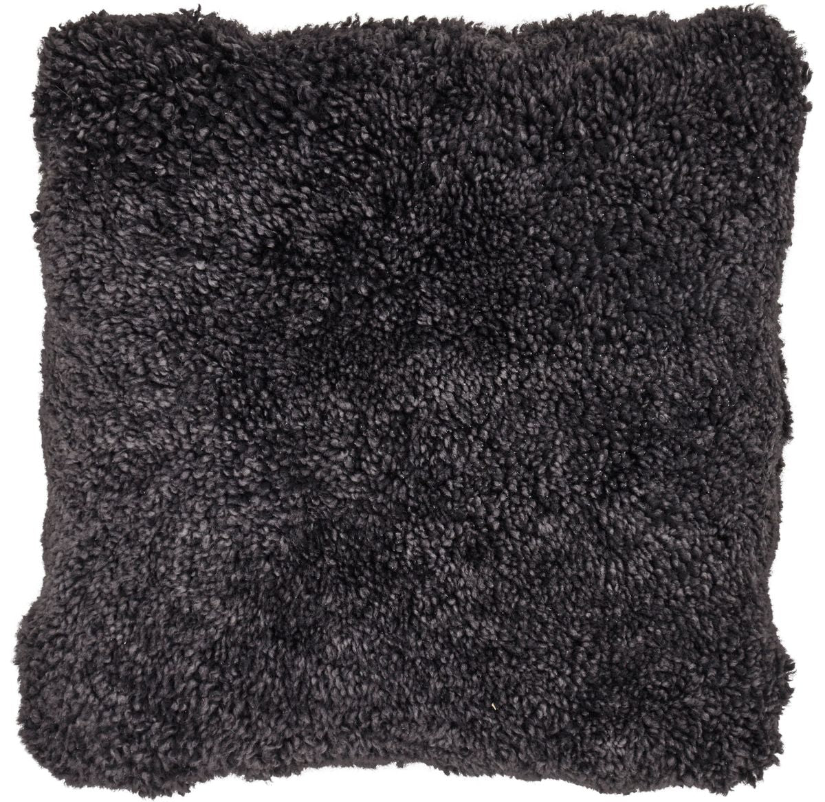 Saueskinnpute | Korthåret | New Zealand | Dobbeltsidig | 40x40 cm  Koksgrå