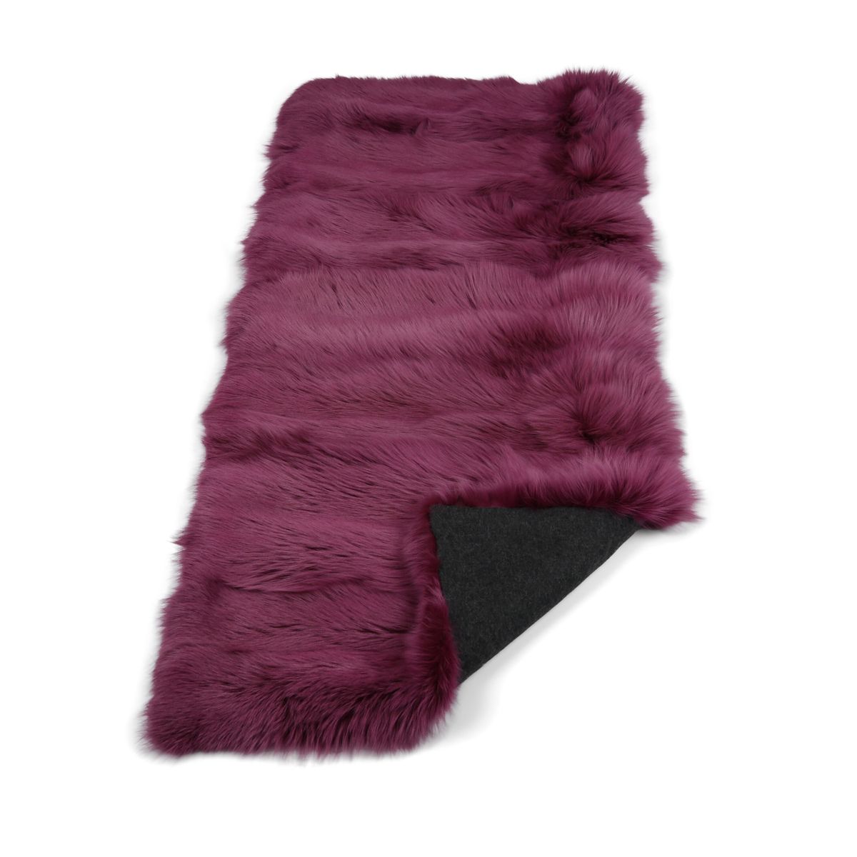 Premium Revskinnspledd | Kasjmirbakside | Grape Purple | 180x70 cm