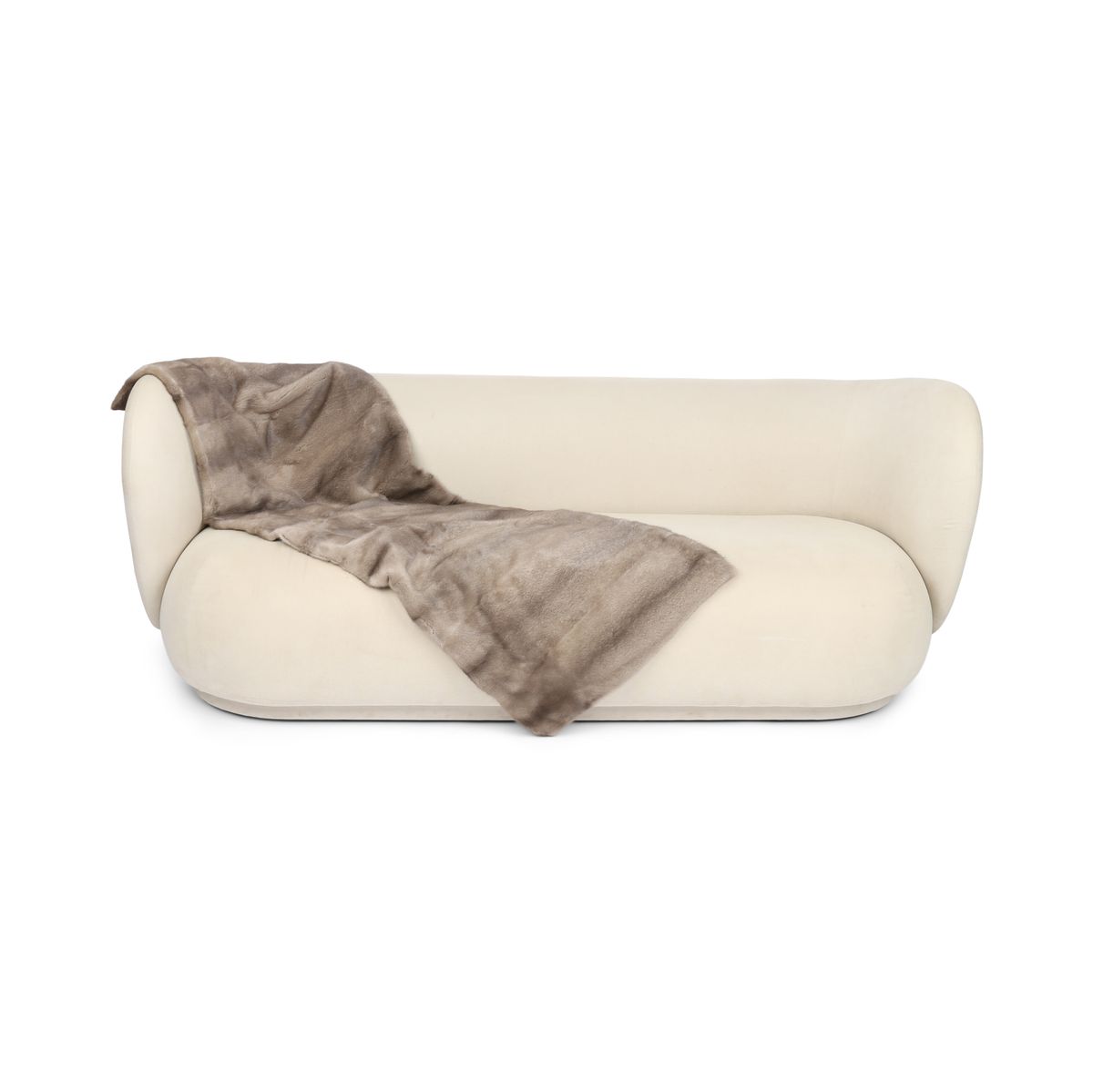 Minkpledd | Kasjmirbakside | Silver Blue | 60x180 cm