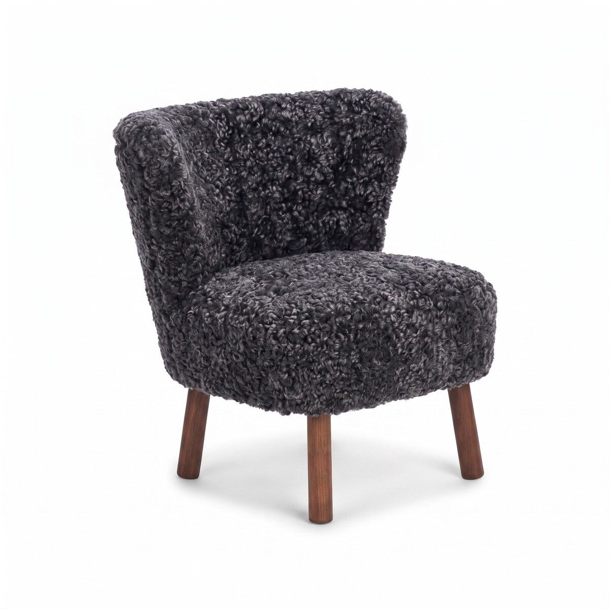 Emily Lounge Chair | Korthåret Koksgrå