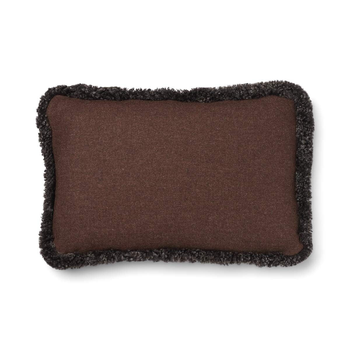 Classic Collection | Ullpute | Korthåret | Dobbeltsidig | 52x52 cm | 34x52 cm Brun / Mørkebrun