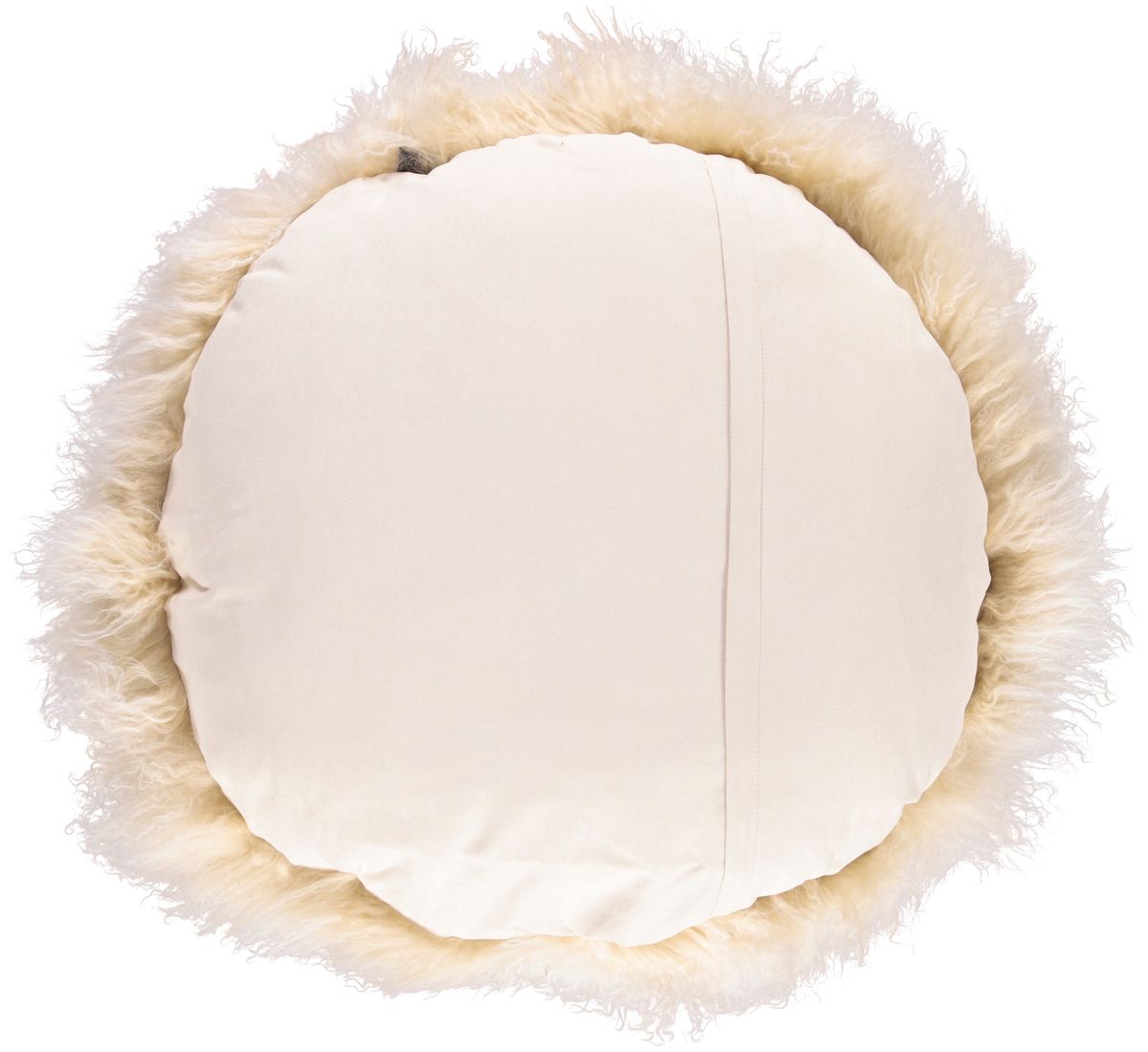 Saueskinnpute | Krøllet | Tibet | Ø45 cm, Ø62 cm & Ø38 cm Gylden Hvit