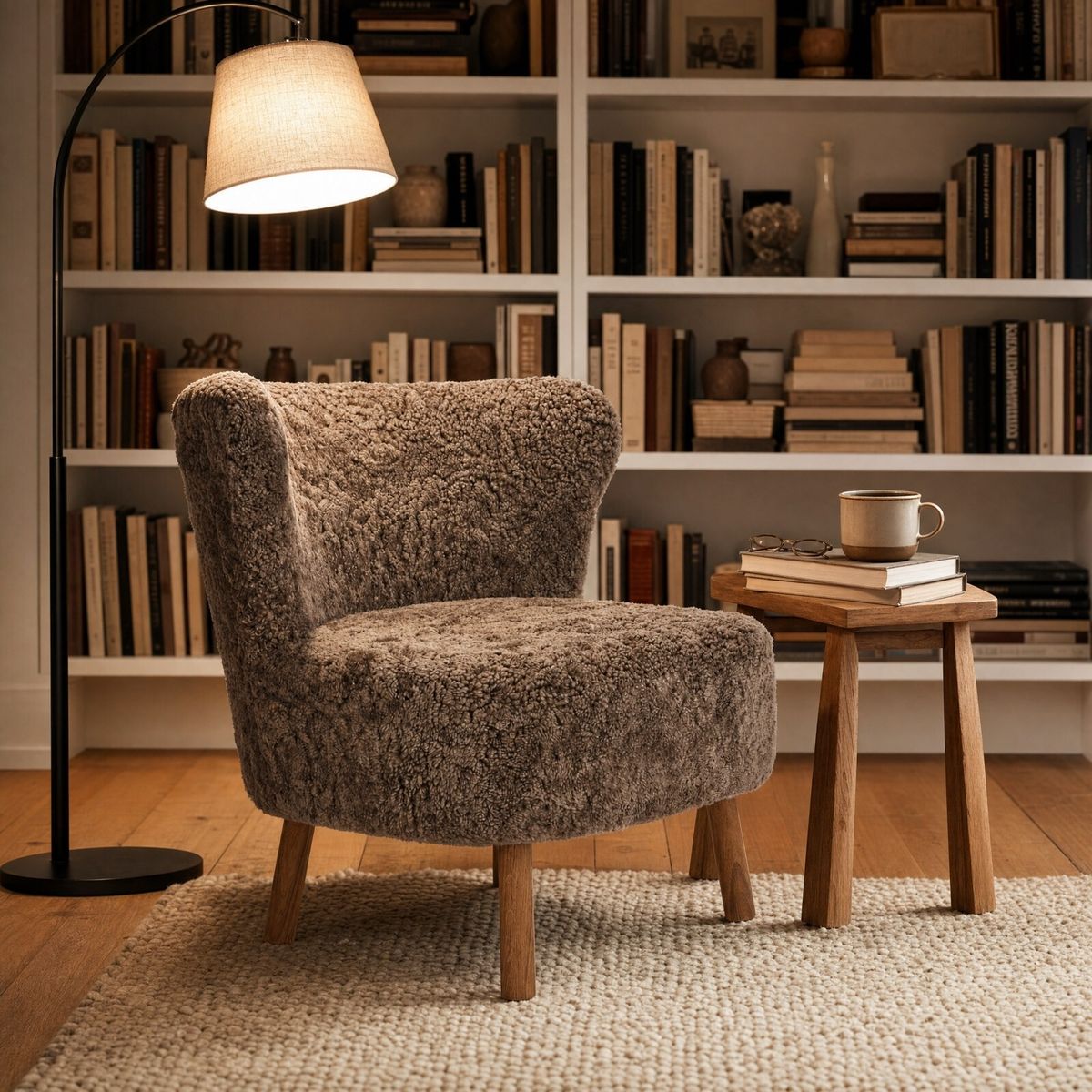 Emil Lounge Chair | Korthåret Koksgrå