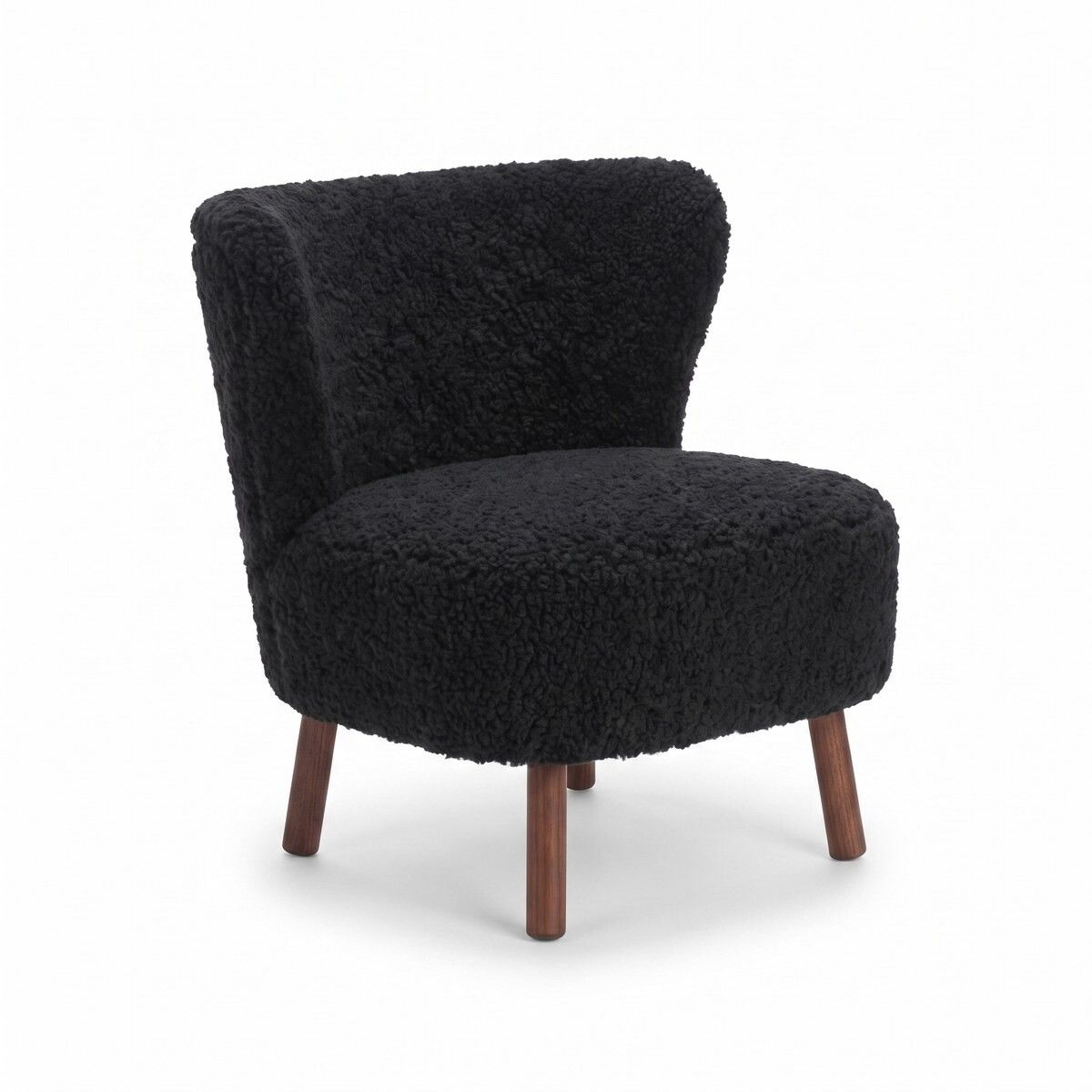 Emil Lounge Chair | Korthåret Svart